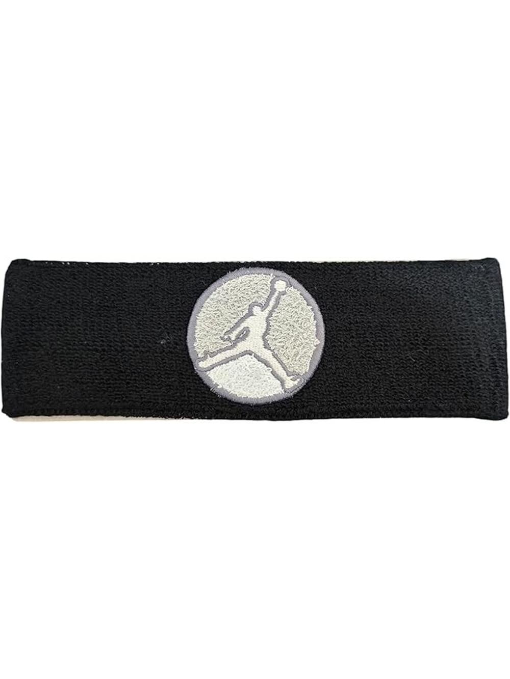 Vintage Jordan Jumpman Black French Terry Workout Unisex Adult Headband One Size